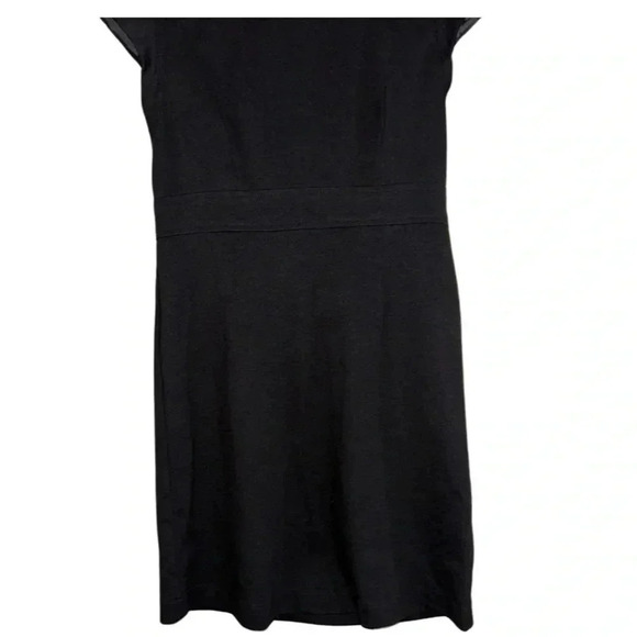 Theory Black Cap Sleeve Sheath Dress Size 12 - Picture 6 of 10